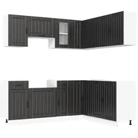 VidaXL Küchenschrank-Set Kalmar 11-tlg. Schwarz