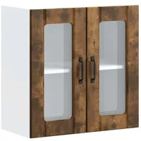 VidaXL Küchen-Hängeschrank mit Glastür Lucca Räuchereiche Holzwerkstoff