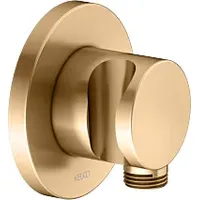 Keuco Schlauchanschluss mit Brausehalter, Rosette rund, 59592250001, messing gebürstet