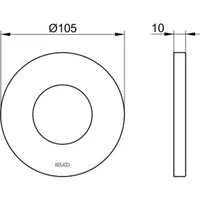 Keuco Wandrosette Übergröße für Ventile und Thermostatarmatur-Brausearmatur Unterputz, rund,