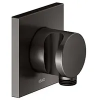 Keuco IXMO Schlauchanschluss mit Brausehalter, Rosette eckig, 59592350002, titanschwarz