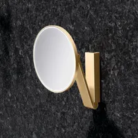 Keuco iLook_move Kosmetikspiegel, mit Wippschalter, Wandmodell, Messing gebürstet