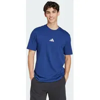 Adidas Essentials Small Logo Single Jersey Kurzarm-T-Shirt Dark Blue