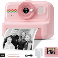 HiMont Kinderkamera Sofortbildkamera, 1080P Sofortbildkamera Kinder mit 32GB Karte