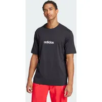 Adidas Essentials Linear Single Jersey T-Shirt Black / White