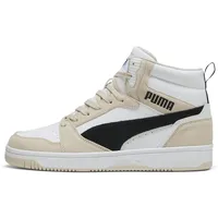 Puma Rebound V6 SD Sneaker, Alpine Snow Black White,
