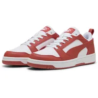 Puma Rebound V6 Low Unisex Sneaker, Puma White Red