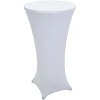 Mendler Set Stehtisch + Stehtischhusse HWC-J30, Bistrotisch Tischhusse, klappbar