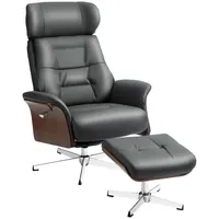 Homcom Relaxsessel mit Hocker, Fernsehsessel mit Liegefunktion, verstellbare Kopfstütze,