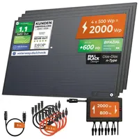 Solarway Balkonkraftwerk Bifazial 2000 W inkl. Envertech 2000 W
