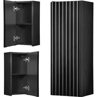 [en.casa] Hängeschrank Skelbolu 57x20x19 cm Schwarz