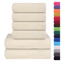 VidaXL 6-tlg. Handtuch-Set Creme 360 g/m2 100% Baumwolle Vidaxl