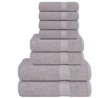 VidaXL 8-tlg. Handtuch-Set Grau 360 g/m2 100% Baumwolle vidaXL