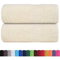 VidaXL Seiftücher 2 Stk. Creme 30x30 cm 360 g/m2