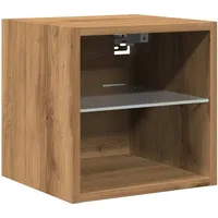 VidaXL TV-Wandschrank mit LED-Leuchten Artisan-Eiche 30x28,5x30cm
