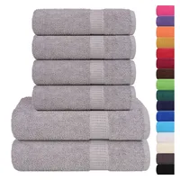 VidaXL 6-tlg. Handtuch-Set Grau 360 g/m2 100% Baumwolle Vidaxl