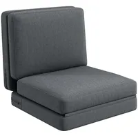 Homcom Bodensofa 3-in-1 Klappbar Schlafsofa mit Samtoptik, Gepolstert Sofabett