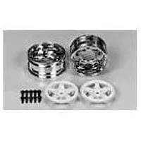 TAMIYA 1:10 Felgen (2) Chrom/weiß 2-teilig 26mm