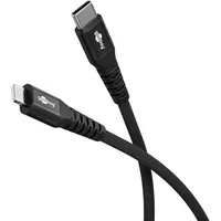 Goobay Lightning auf USB-CTM Supersoftes Textilkabel mit Metallsteckern, 1