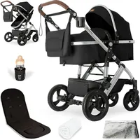 Bergsteiger Nizza 3 in 1 Kinderwagen, Kombikinderwagen Komplettset, Babywanne