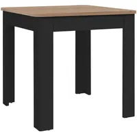 Finori Mid.you Küchentisch, Schwarz, Eiche Artisan, Holzwerkstoff, 1 Schubladen,