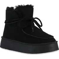 VAN HILL Damen Winter Boots Plateau Profilsohle Bequem Schuhe