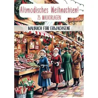 Bookmundo Malbuch für Erwachsene 25 St. Altmodisches Weihnachten