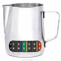 SRXWO 350ml Milchkännchen Edelstahl Aufschäumkännchen, Kaffee Creamer Milch Aufschäumer