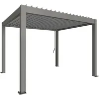Biohort Pergola 3,68 x 3,12 m Grau/Silber-metallic