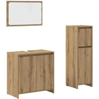 VidaXL 3-tlg. Badmöbel-Set Artisan-Eiche Holzwerkstoff