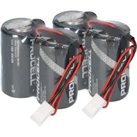 Akkuman Ersatzbatterie kompatibel ABUS Security-Center für 2WAY-Funksirene 2x2er Set