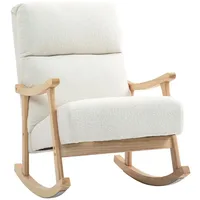 Homcom Schaukelstuhl, ergonomisch, Schwingsessel, Relaxstuhl für Wohnzimmer, Schlafzimmer, Balkon,