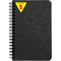Clairefontaine 5x Spiralbuch Age Bag mit Innentaschen 11x17 cm,