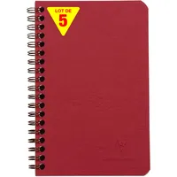 Clairefontaine 5x Spiralbuch Age Bag mit Innentaschen 11x17 cm,