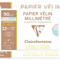 Clairefontaine Zeichenpapier A4 90 g/m2 12 Blatt