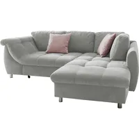 Luma-home Ecksofa, Schlafcouch L-Garnitur ausziehbar Ottomane rechts Mikrofaser in