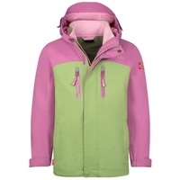 TROLLKIDS 3in1 Jacke "Bryggen" in Malvenpink/Pistaziengrün/Rosa | Gr.: 92