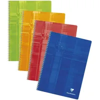 Clairefontaine 10x Doppelspiralbuch A4 50 Blatt liniert, Farben Sortiert