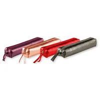Clairefontaine 4x Schlampermäppchen Leder Cuirisé TM 4x2,5x19,5cm Kupfer 400002C