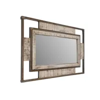 MASSIVMOEBEL24.DE Spiegel Mango 76x4x122 braun lackiert HEAVY INDUSTRY #255
