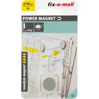 Fix-o-moll Neodym Magnete Scheiben 19mm silber