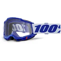 100% Accuri II Motocross Brille, weiss-blau für Männer