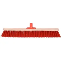 TRIZERATOP Straßenbesen mit Stielhalter 50 cm Rot