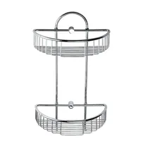 Brillantbad BYTRO Doppelseifenkorb Messing Chrom poliert 155x275x485 mm für