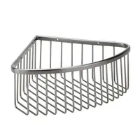 Brillantbad BAPHIT Eckseifenkorb Messing Metallic Grau matt 265x90x205 mm
