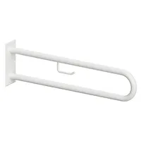 Brillantbad BELP Stützgriff in U-Form mit Toilettenpapierhalter Eisen Weiß