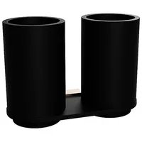 Brillantbad BALLA Doppelglashalter Messing Polyresin Schwarz Kupfer 170x123x79 mm