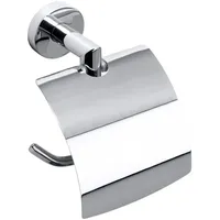 Brillantbad BOMEGA Papierrollenhalter mit Deckel Messing Chrom poliert 142x170x90