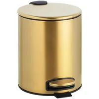 Brillantbad BABLO Abfalleimer Edelstahl Gold matt 260x205x265 mm, 5