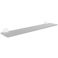 Brillantbad WHITE Glasablage Messing Weiß 600x55x130 mm für Bad